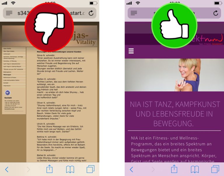 Eine mobile-responsive Webseite ist ein Muss für jeden Sportanbieter