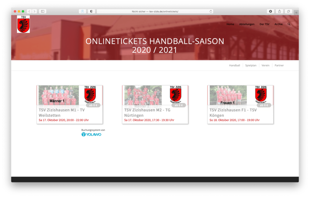 Tickets TSV Zizishausen