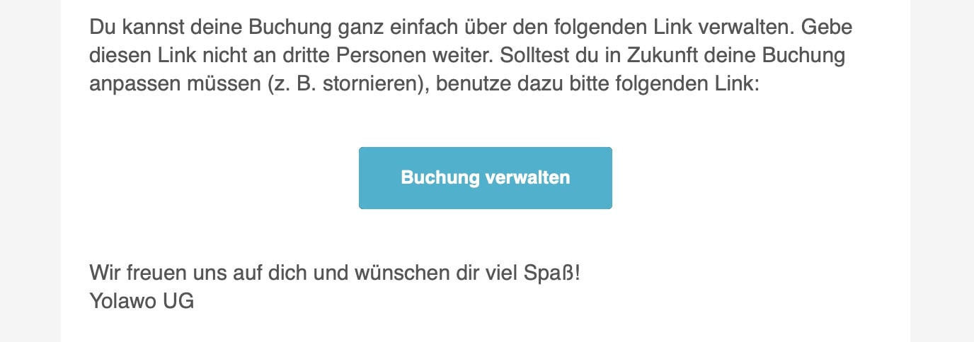 Buchung verwalten Link