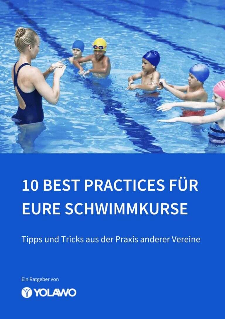 Titelfoto des Workbooks zur Organisation von Schwimmkursen.
