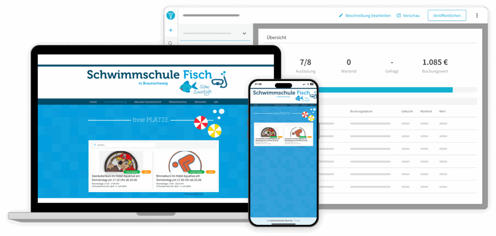 Yolawo im Einsatz bei der Schwimmschule Fisch.